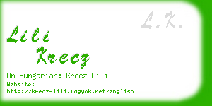 lili krecz business card